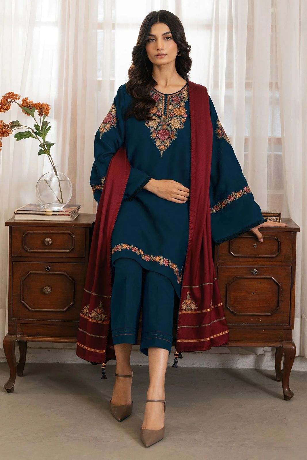 JAZMIN Summer Unstitched 3pc Lawn Embroidered Suite -AC 0692