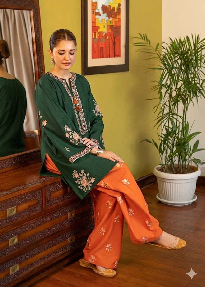 Grace W992-Embroidered 2pc Marina Dress. (002)