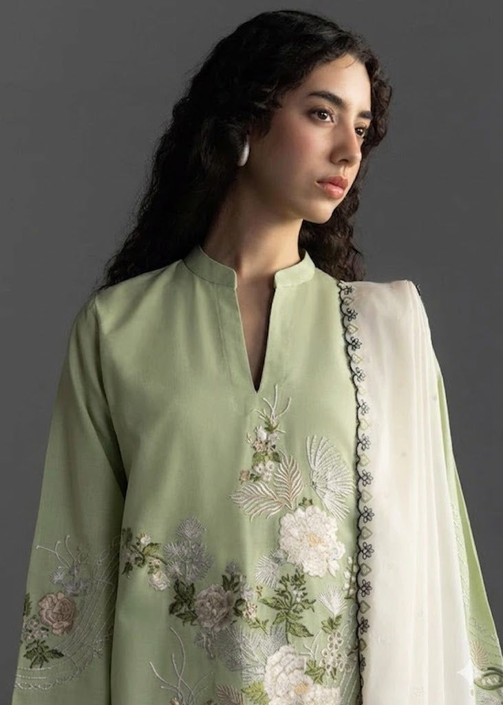 UNStitched Embroidered Muzlin Lawn Suit