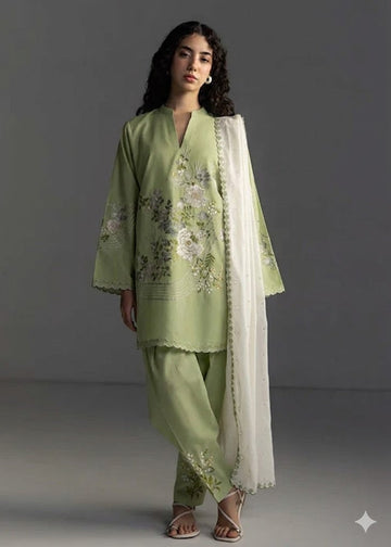 UNStitched Embroidered Muzlin Lawn Suit