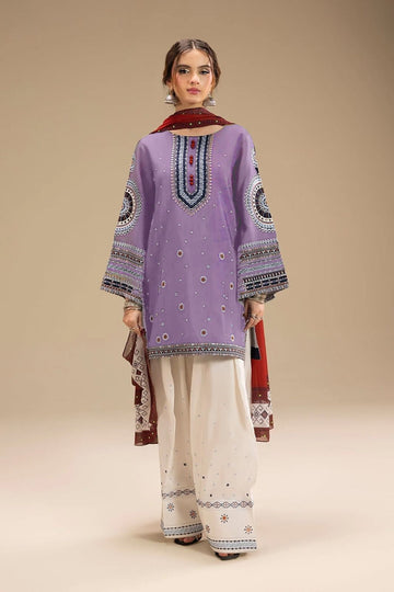 JAZMIN EMB 2pc : LILAC UNSTITCHED