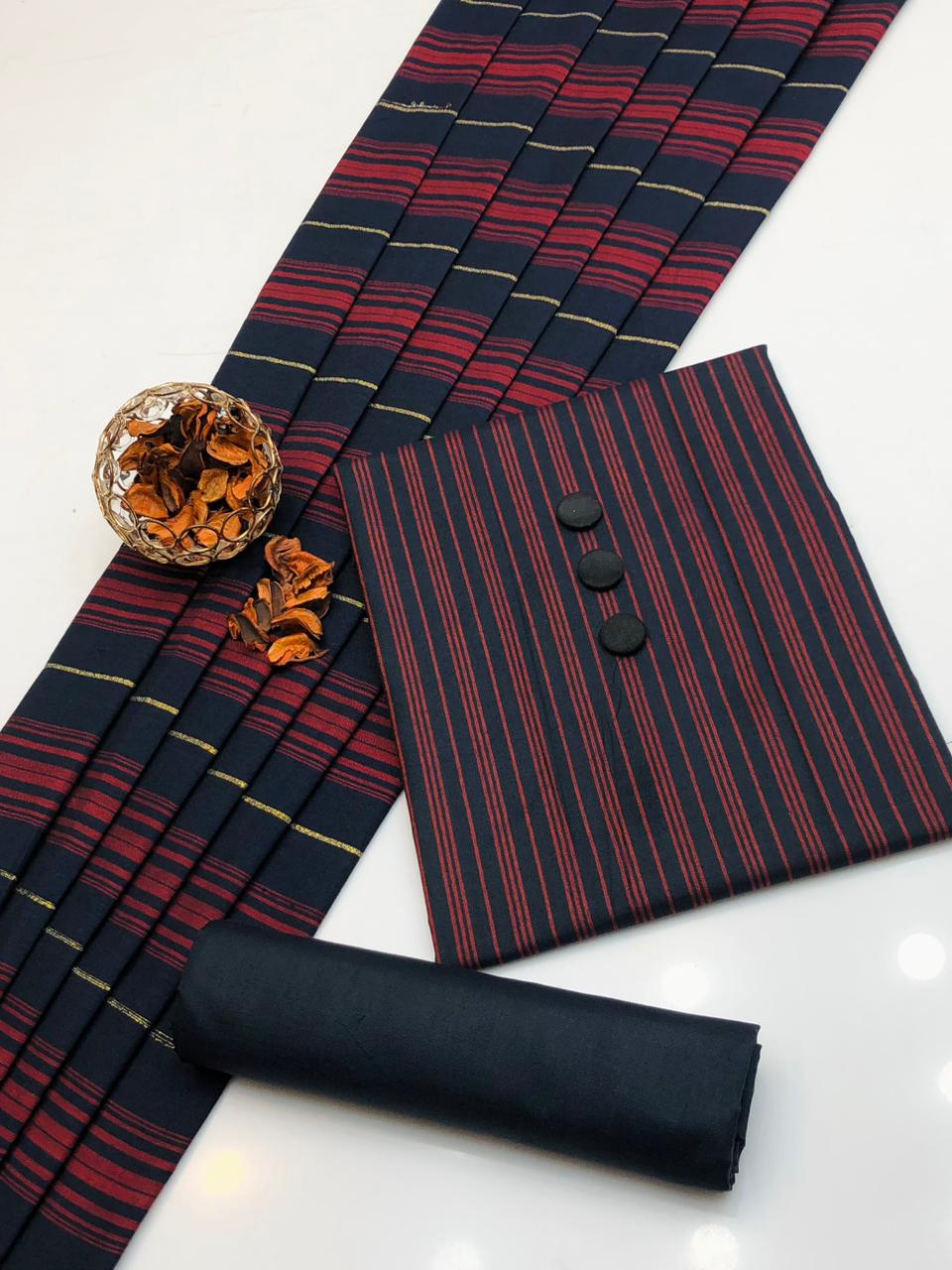 LAWN 3PC MULTANI KHADDI [RED]