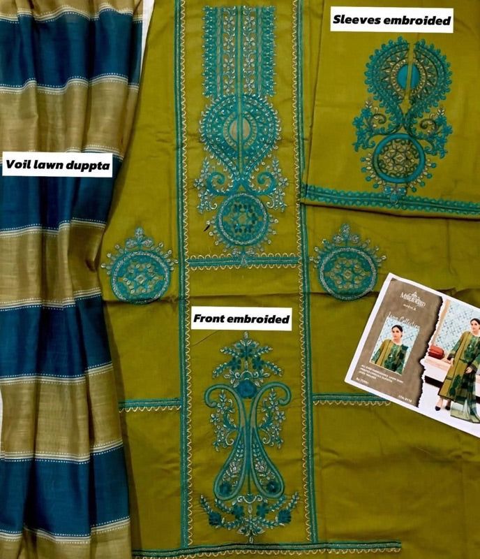 Maria.B 701 | 3PC Embroidered Lawn Suit – Summer Collection